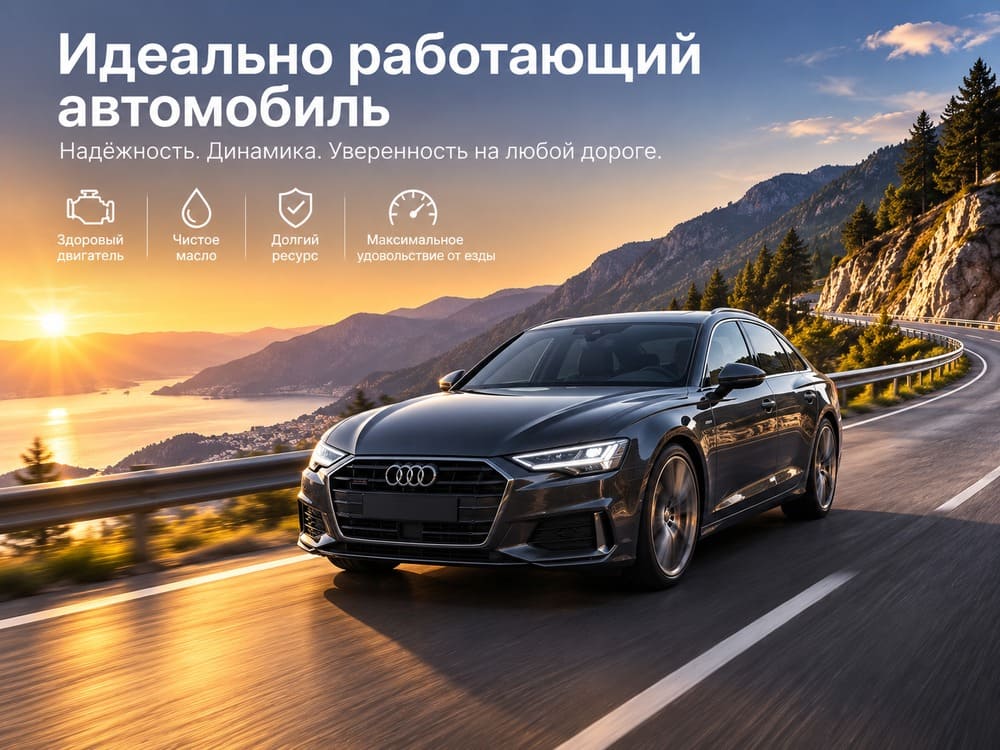 Идеально работающий автомобиль на дороге