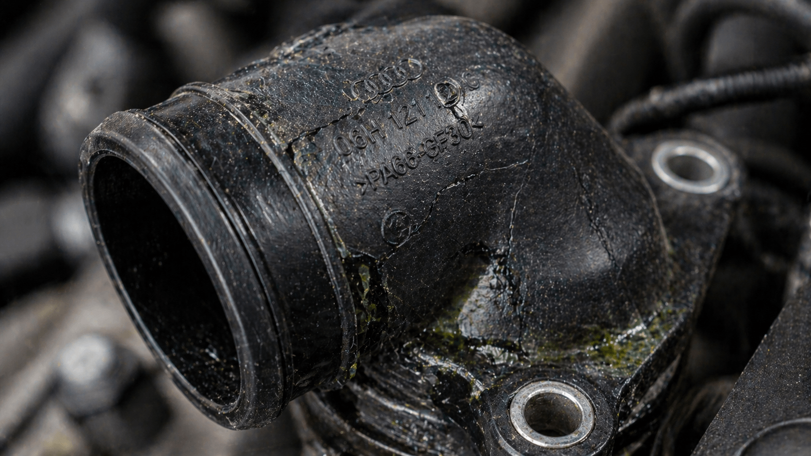 Трещины на патрубке системы охлаждения Audi